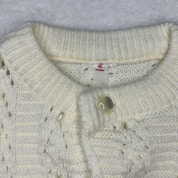 👶🏻Baby Off white Cardigan Made in Mexico Size 2 - Picture 3 of 11